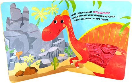 Un libro para tocar y sentir ¿Eres mi triceratops? - Imagen 2