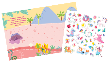 Juego con stickers Unicornios - Imagen 2
